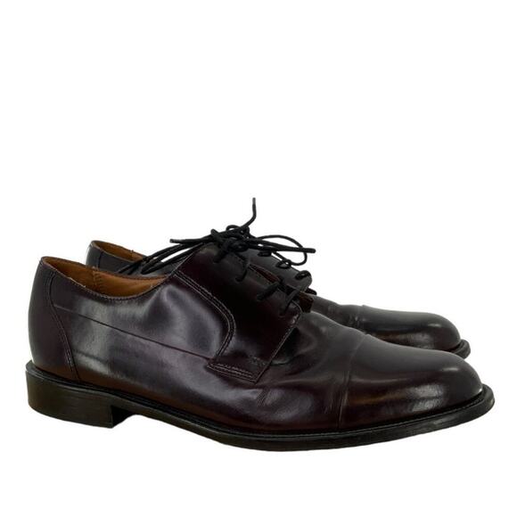 Bostonian First Flex Oxford Dress Shoes Men's Size 10M Lace Up Dark Brown - Picture 1 of 12